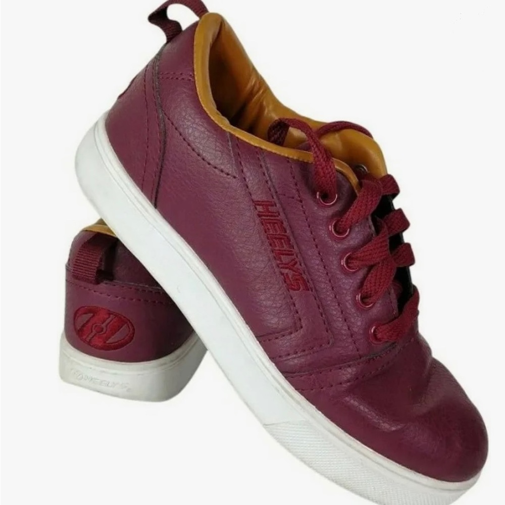 Burgundy Leather Heelys